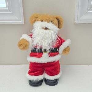 Original Build-A-Bear Christmas Santa Teddy Bear Plush Toy in Red Suit & Beard